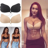 Comfortable Adhesive Push-Up Invisible Strapless Bra for Ultimate Support - Himpall